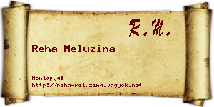 Reha Meluzina névjegykártya